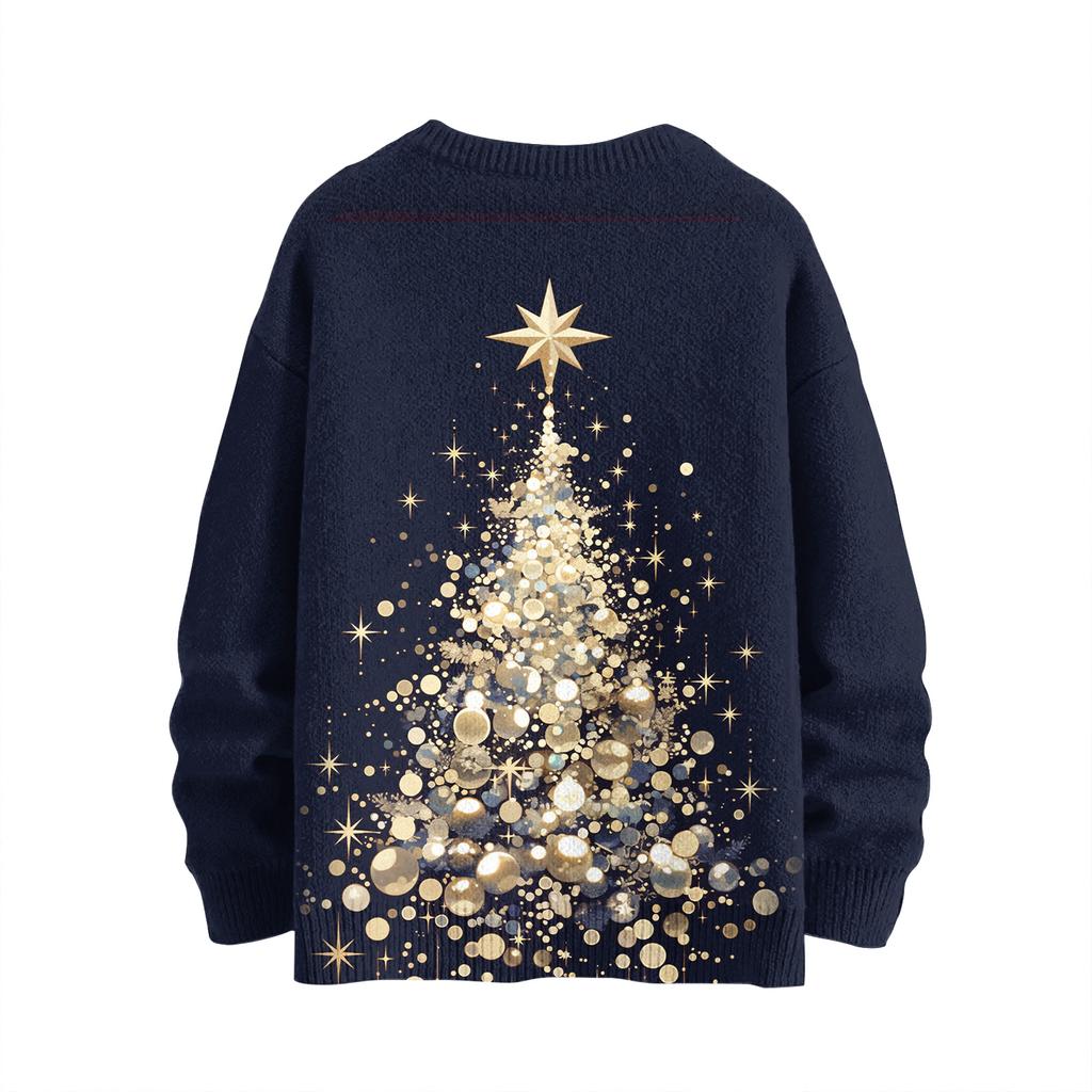 Women's Casual Long Sleeve Woolen Christmas Sweatshirt Fall  Vacation Long Sleeve Pullover