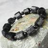 Natural Black Tourmaline Bracelet | Raw Crystal Energy Protection | EMF Radiation Shield | Grounding Healing Stone | Chakra Balancing Jewelry