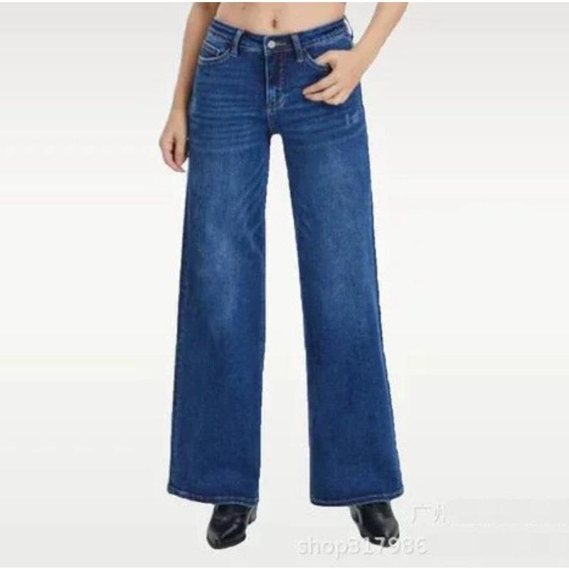 European and American Foreign Trade New Jeans Women's Casual Loose Leopard Print Women's Trousers Women