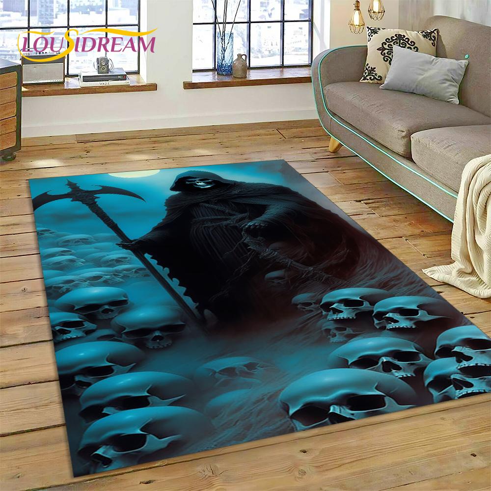 Стиль Готический Ужас Персонаж Череп Призрак Дух Ковер для Спальни Гостиной Дома Украшение Дивана, Декор Коврик для Пола