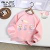 Lalabu Girls' 2025 Cartoon Princess Sweatshirt - Long Sleeve Korean Style for Small & Medium Children