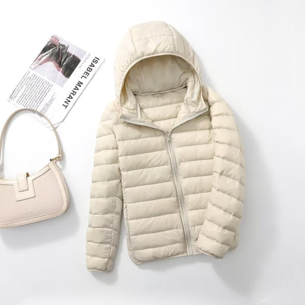 Women Puffer Jacket 8 Colors Plus Size  Female Ultra Lightweight Packable Hooded Down Coats