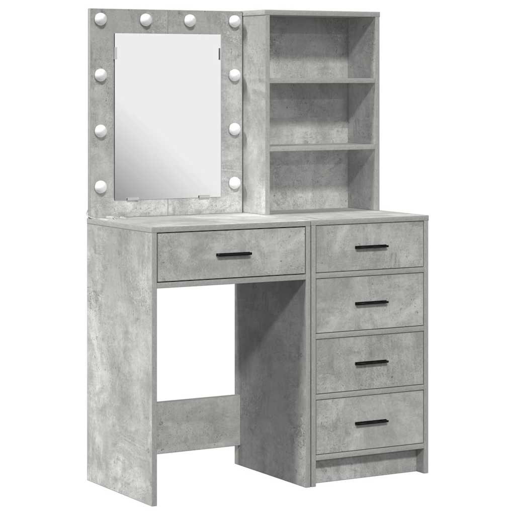 Makeup Table 2 pcs Gray 50 x 41 x 135 cm Engineered Wood
