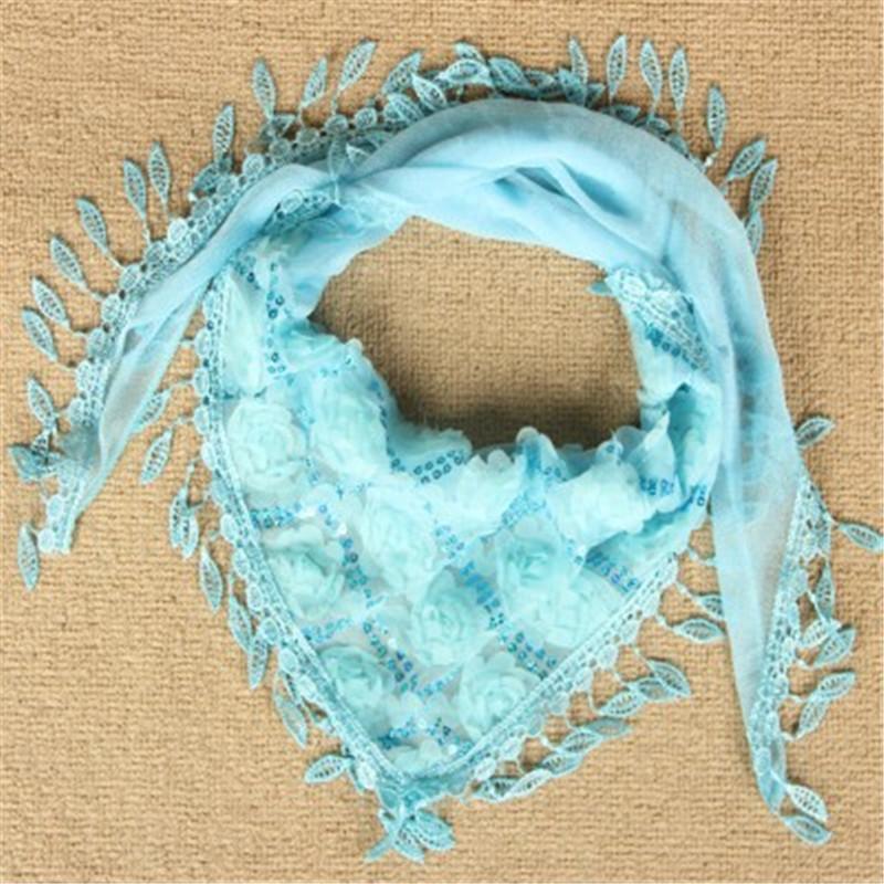 Весенне-осенний женский треугольный шарф, изысканный тонкий шелковый шарф с вышивкой и кисточками, шаль