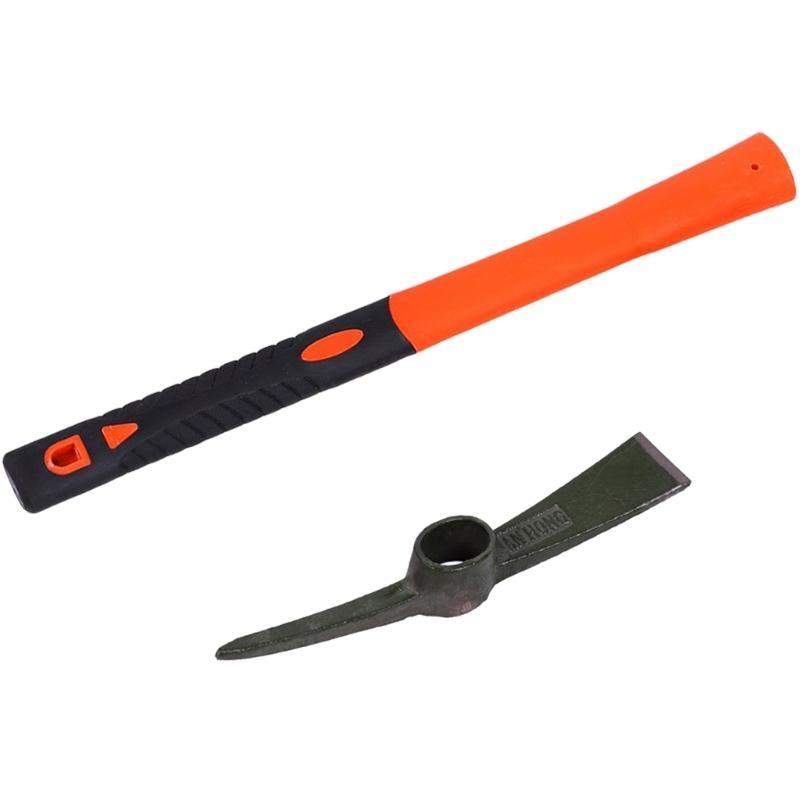 Pick Mattock with Fiber Shaft, for Camping Landscaping Farming Trail Maintenance