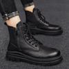 Новые роскошные брендовые мужские уличные ботинки, мотоциклетные ботинки с круглым носком, повседневные кожаные ботинки для мужчин, ботильоны, мужские ботинки