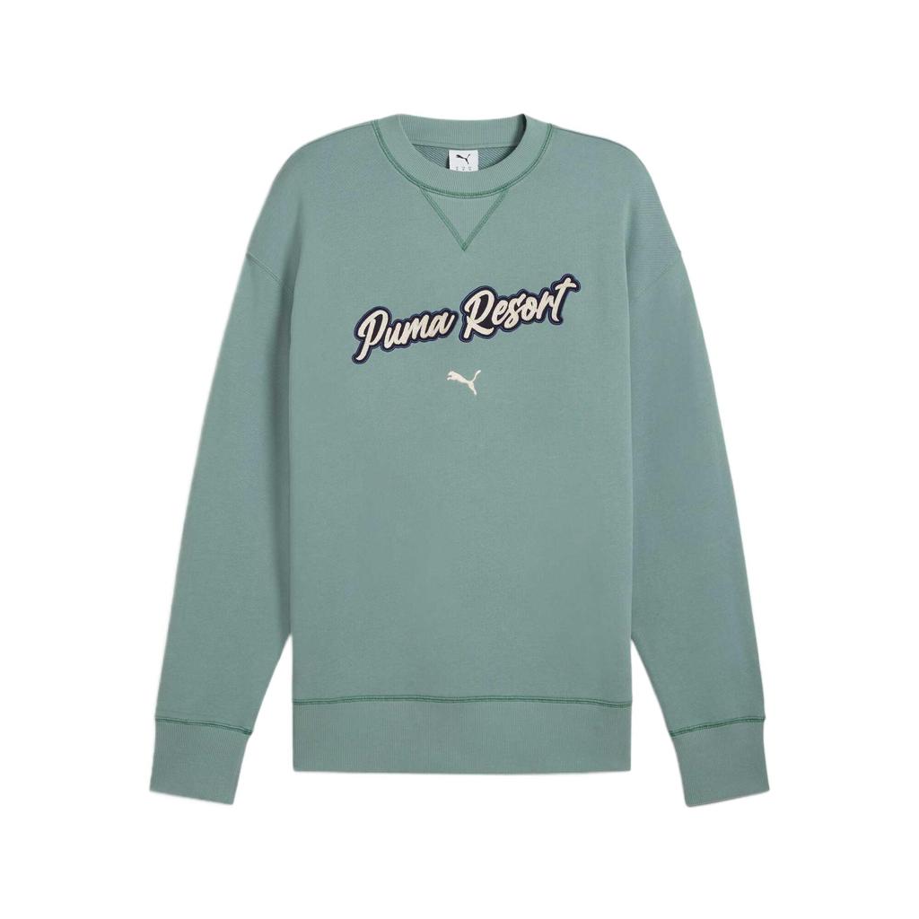 Puma Узор с буквами, теплый, удобный, приятный для кожи, мягкий, длинный рукав, унисекс, толстовка, туманно-голубая 632935-30