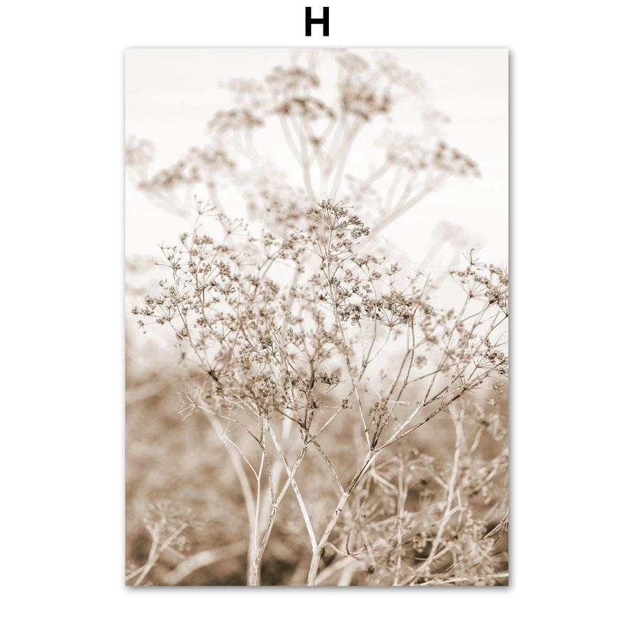 Растение, пейзаж, цветок, пшеница, тростник, трава, одуванчик, птица, постеры, печать, настенная живопись на холсте, украшение для дома в помещении, гостиной