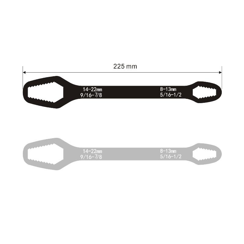 8-22mm Universal Specification, Self Tightening Adjustable Wrench, Double Headed Design, Factory Maintenance Special Tool