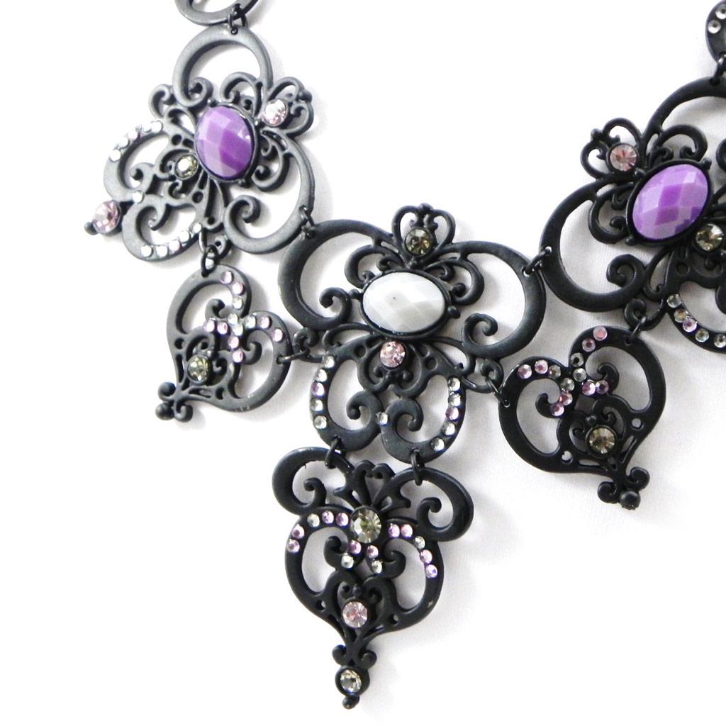 NOA [I2237] - Дизайнерское колье "Sissi" фиолетово-черный
