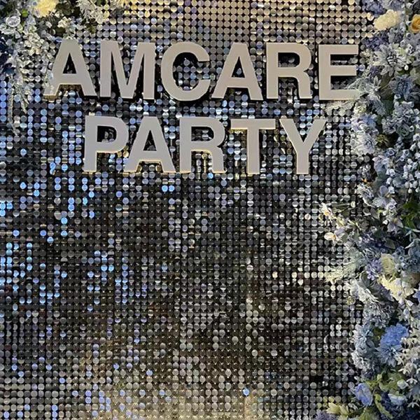 Сияющая Сверкающая Круглая Зеркальная Стена из Пайеток для Свадебного и Вечериночного Декора