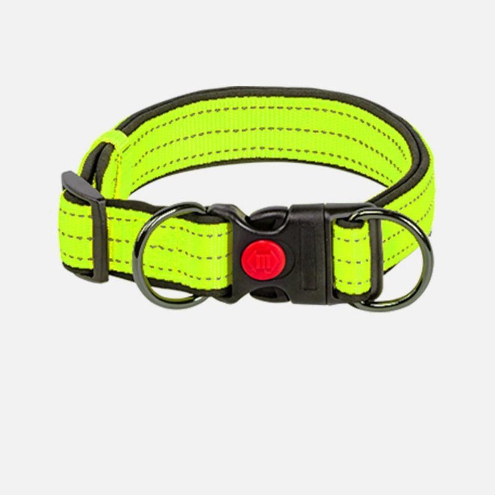 Buckle Nylon Durable Pet Collar Double D Ring Dog Collar Reflective Padded