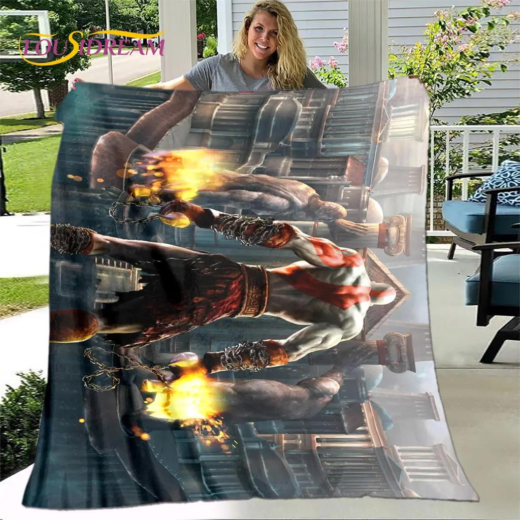 Мягкое плюшевое одеяло God of War для геймеров, фланелевое одеяло, одеяло для гостиной, спальни, кровати, дивана, чехол для пикника Bettdecke