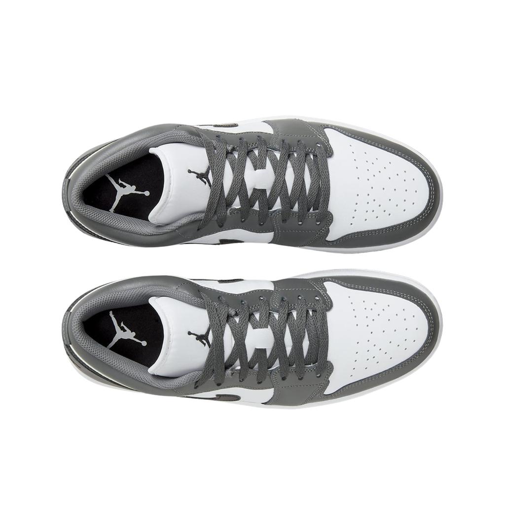 Air Jordan 1 Low Железно-серый Черный Мужские Кроссовки Белый 553558-152
