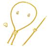 Dubai Bride 24k Necklace Bracelet Earrings Ring Four-piece Personalized Fashion Women's Jewelry