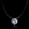 Shiny Fishline Collar Fishing Line Invisible Zircon Choker Jewelry Pendant Necklace