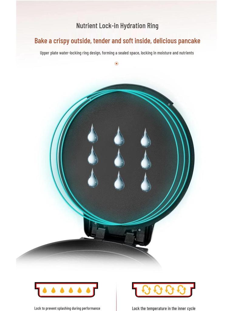 Large Multifunctional Double-Sided Electric Griddle with Deepened Design