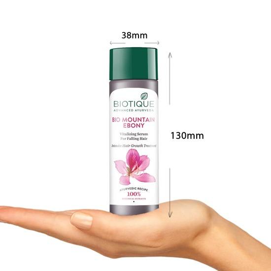 Biotique Оживляющая сыворотка Mountain Ebony | Предотвращает выпадение волос и успокаивает кожу головы | Подходит для всех типов кожи | 120 мл