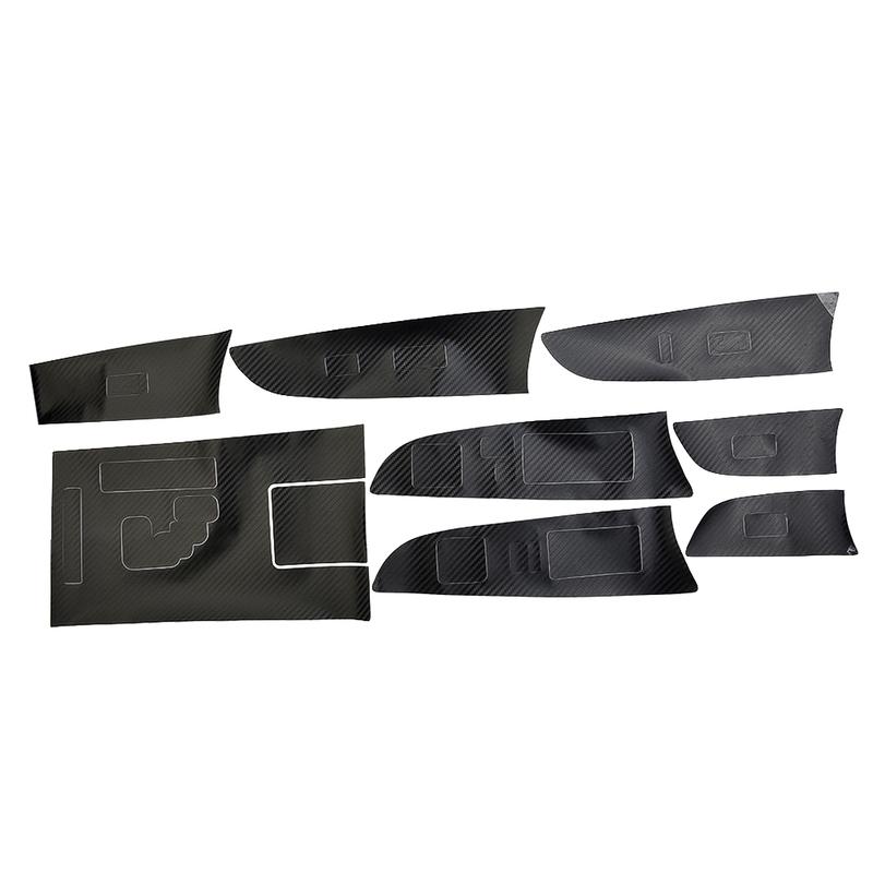 7pcs Car Interior Stickers Black Carbon Fiber For LEXUS IS250 300 350 2006-2012 Gear Shift Box Right-hand Drive