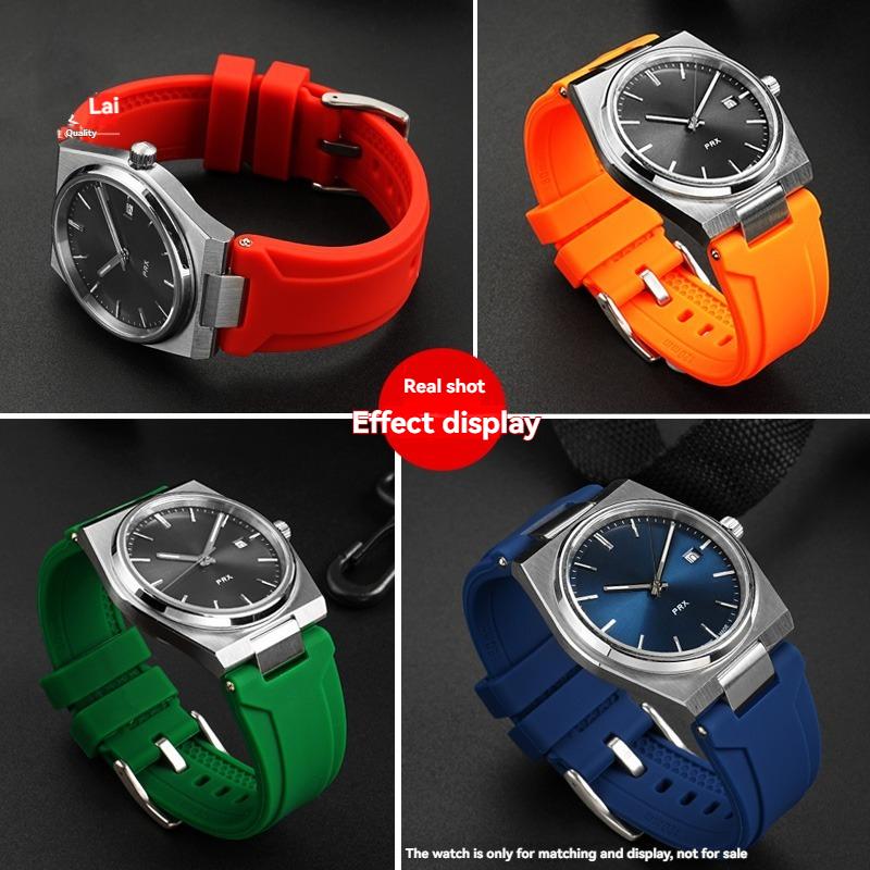 Для TISSOT PRX 12 мм Силиконовый Ремешок для Часов Мягкий Резиновый Ремешок T137.407/410 Super Player – Унисекс Мужской и Женский Запасной