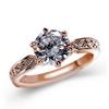Кольцо-коготь с кристаллами и покрытием Rose Gold, регулируемого размера, для мужчин и женщин, подарок
