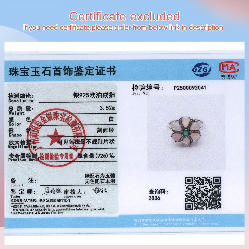 Женское серебряное кольцо с опалом в форме цветка из стерлингового серебра 925 пробы с натуральным эфиопским опалом - изысканный подарок жене