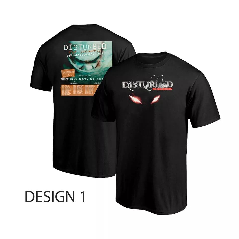 Disturbed The Sickness 25th Anniversary Tour Dates List 2025 Unisex T-Shirt Mens Womens Tees Top