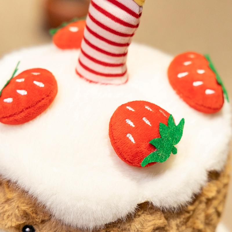 Cute Strawberry Cake Bear Modeling Plush Doll Kawaii Stuffed Animal Home Decor Birthday Gifts