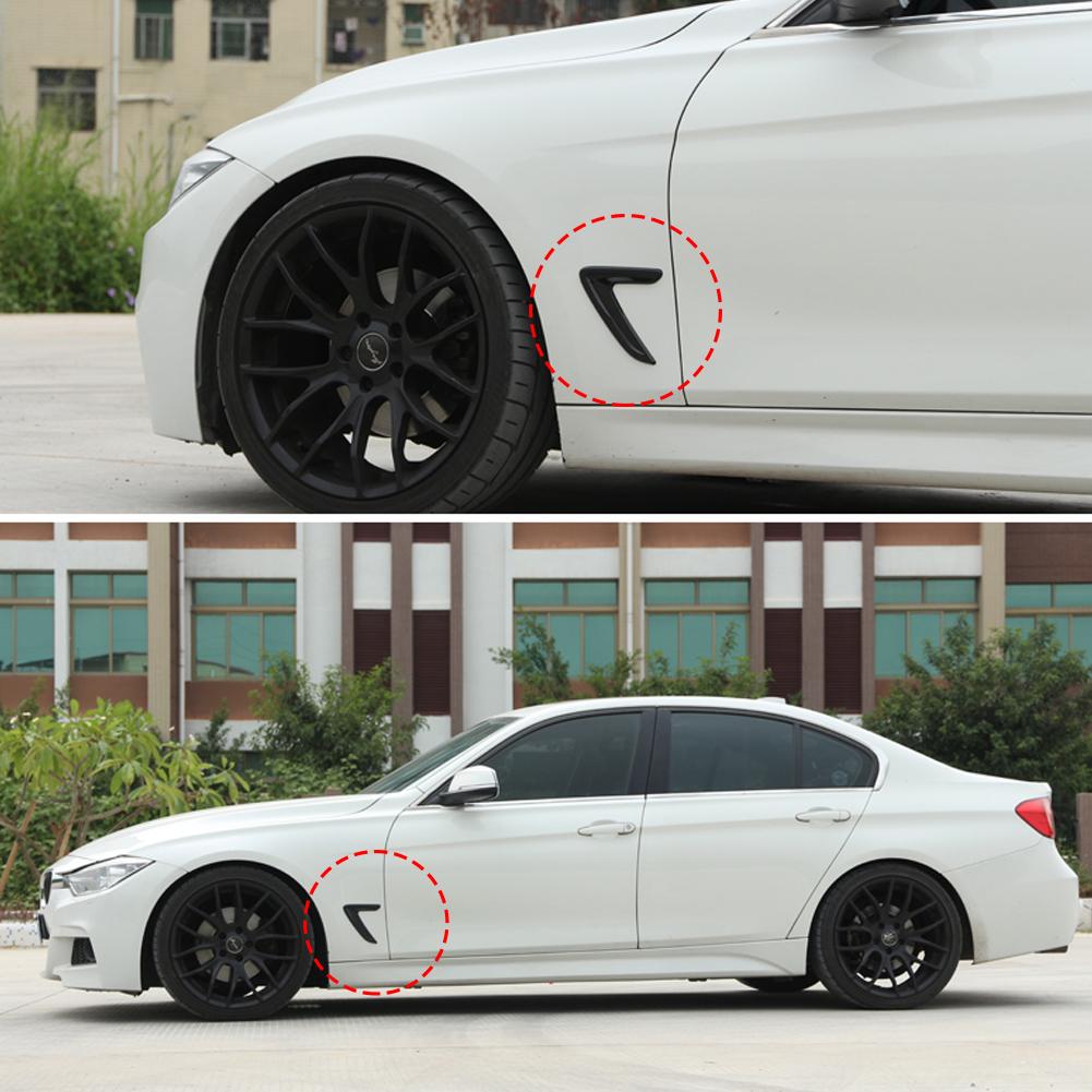 1 пара для 2012-2016 Bmw 3 серии F30 черный ABS автомобильная боковая вентиляционная крышка декоративные наклейки на крыло авто замена
