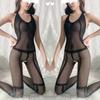 Plus Size Sexy Xxxxl Fishnet Bodysuit Costume Women Bodystocking Lingerie for Woman Underwear Body Suit Open Bra Transparent