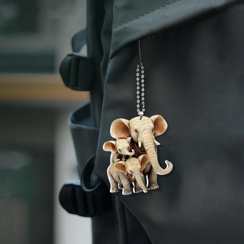 2D Симпатичный автомобильный акриловый плоский брелок для зеркала заднего вида