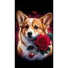 Алмазная живопись 5D с круглыми алмазами "Корги" 3D, вышивка крестиком, мозаика, украшение, подарок