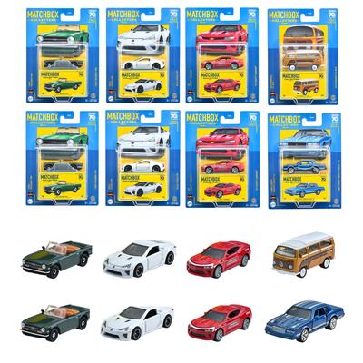 Ассортимент мини-автомобилей Matchbox, проданных в течение многих лет и коллекционных [8 коробок] [3 вверху] 986U-GBJ48