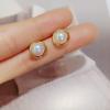 925 минималистичных круглых жемчужных серег для женщин - легкий роскошный дизайн в японском и корейском стиле