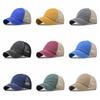 Модная washed cotton бейсболка с защитой от УФ, джинсовая спортивная кепка, козырек, регулируемая, хип-хоп кепки, летняя