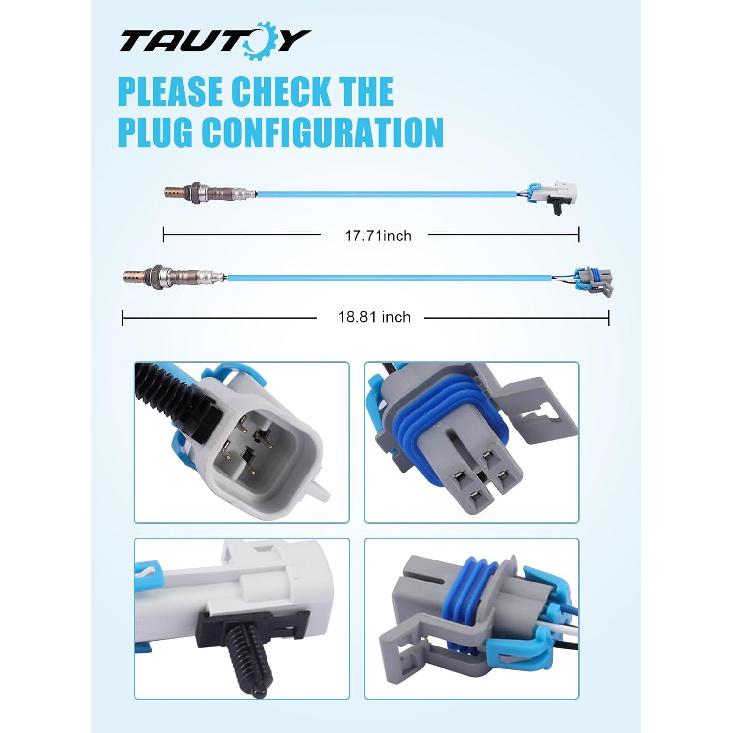 234-4668 234-4256 O2 Oxygen Sensor Up Downstream 4Pcs For 2008-2014 Cadillac Escalade ESV, For Chevrolet/Chevy Avalanche Silverado 1500 2500 3500