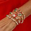 Рождественские красочные бусины многоэлементные браслеты для женщин Санта Клаус елка лось браслет праздничные украшения