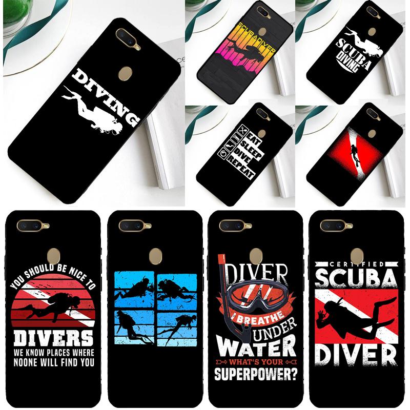 Scuba Diving Quote Case For Oppo A17 A15 A40 A60 A80 A16 A76 A96 A18 A38 A58 A78 A98 A91 A57 A74 A94 A54S Cover