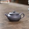 200 мл Креативные Исинские Чайники из Фиолетовой Глины Ручной Резьбы Чайник в Форме Рыбы Сырая Руда Лазурная Глина Чайник для Заваривания Чая с Инфузором Чайный Набор из Исинской Глины