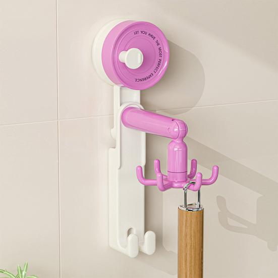 6-Claw Suction Cup Hook 360-Degree Swivel Hook No Drilling Adhesive-free Removable Hook for Home Wall Kitchen Bathroom