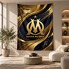 Decorative Tapestry,Olympique Lyonnais FC Printed Wall Art, Lightweight Wall Hanging For Bedroom Background