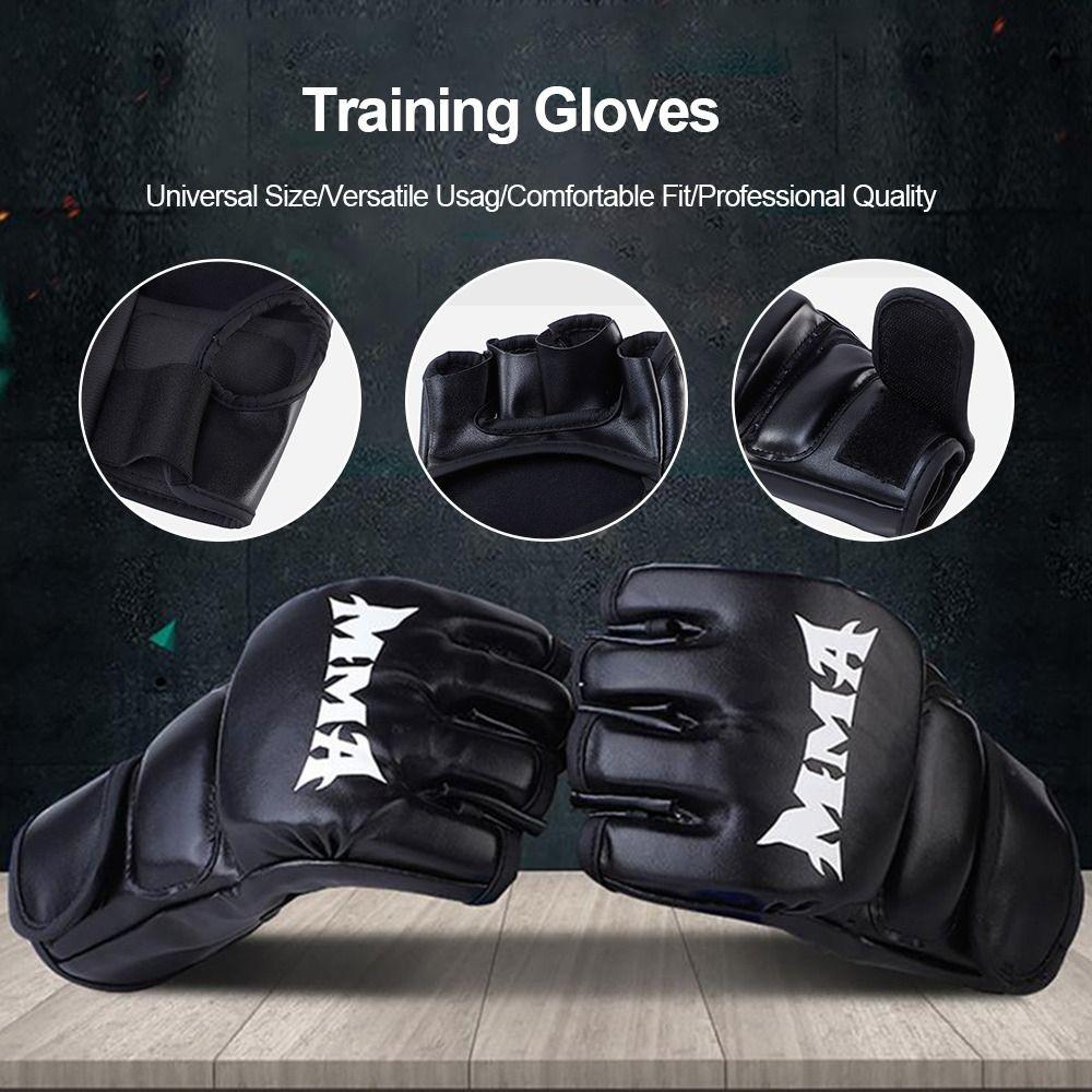 1Pair Professional Training Gloves Kickboxing Gloves for Adult Sanda Boxing UFC Training