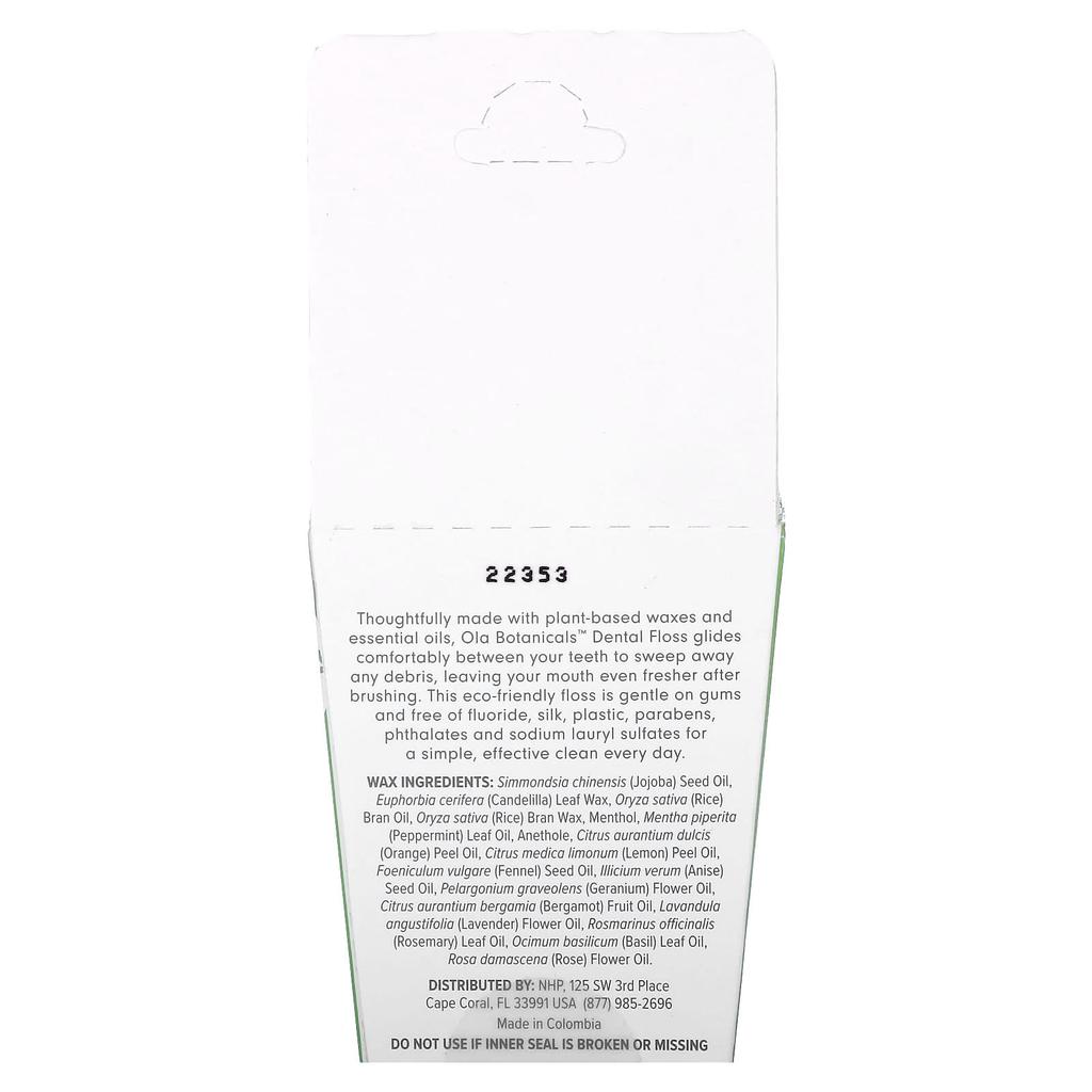 Dr. Mercola Зубная нить, Мятная, 91.44М(100 ярдов)