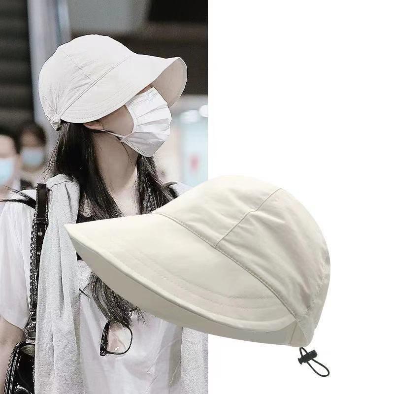 Women Ladies Summer Wide Brim Foldable Sun Hat Anti-Uv Beach Visor Caps Hats