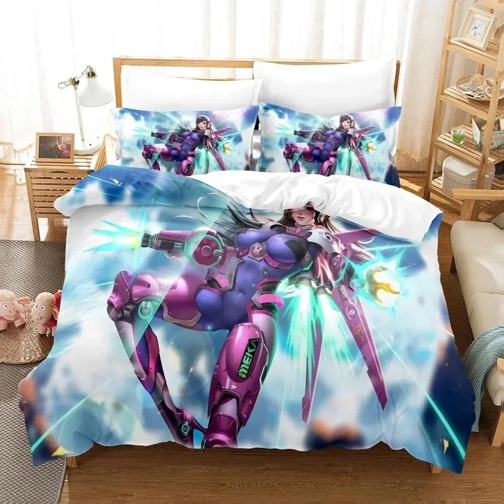 3D Printing Sexy Girls Overwatch Bedding Set Duvet Cover Sheet Pillowcase Bed Full Queen King Size Comforter Bedroom