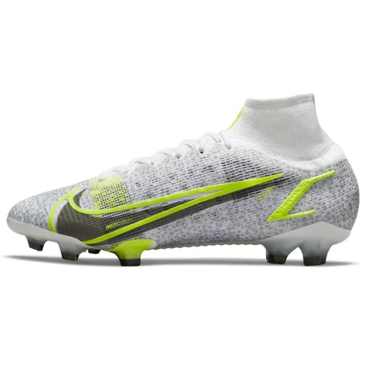 Nike Mercurial Superfly 8 Elite FG 'Белый Неоновый' (унисекс) Белые / Металлический Серебристый / Вольт / Черные Футбольные Бутсы CV0958 107