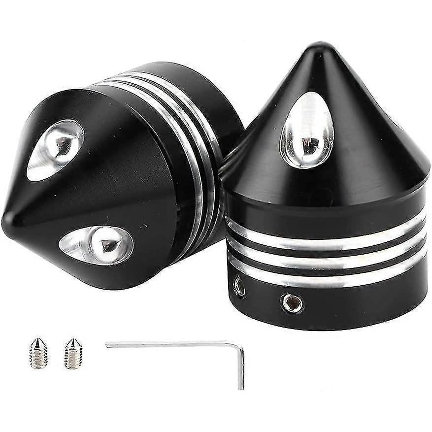 Front Axle Cover Front Nut Cover Motorcycle Parts (black)(2pcs) yu
