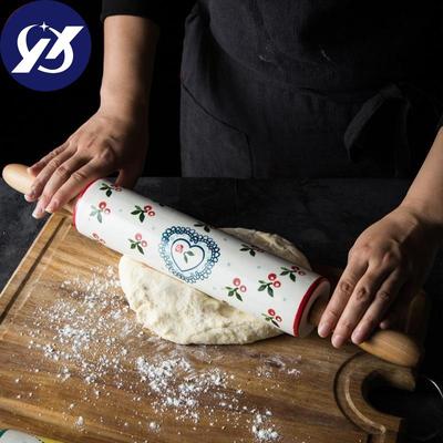 Скандинавская креативная керамическая скалка, большая кухонная валик для теста, барабан, антипригарная скалка для пельменей, инструменты для выпечки кондитерских изделий