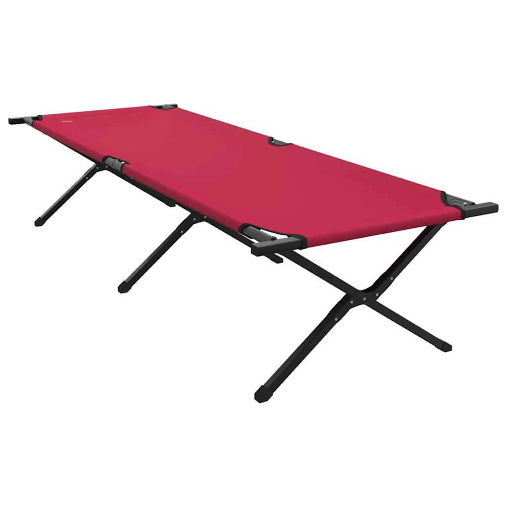 Folding Camping Bed Red 210 x 80 x 46 cm Oxford Fabric