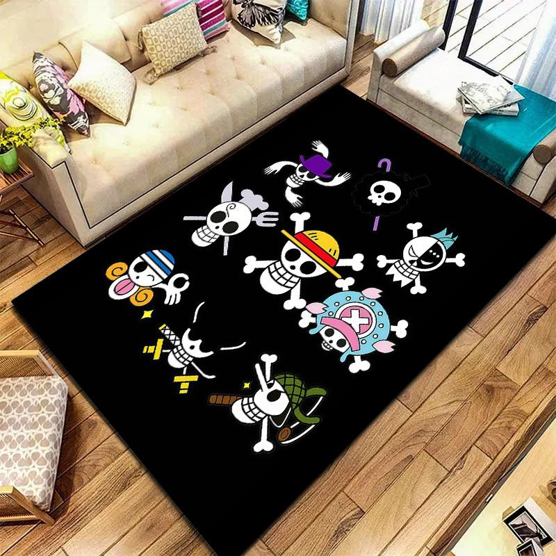 One Piece Straw Hat Pirates Carpet Rug For Living Room Bedroom Home Sofa Decoration,kids Play Nonslip Floor Mat